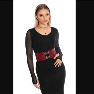 NWT Blackmilk Hellfire Tie It Up Corset Belt